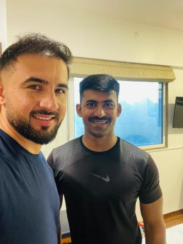 Afghanistan Cricketer Sayed Shirzad with Madhusudhan Gowda